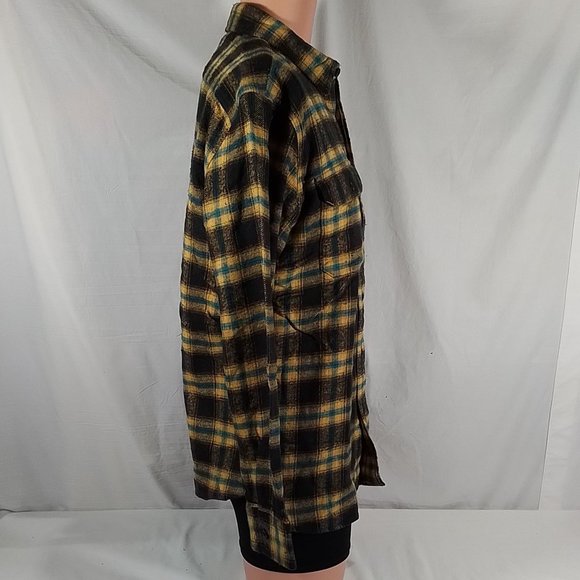 Men's Levi's Relaxed Fit Flannel Worker Overshirt Scottie Plaid Desert Sz: M-NWT - Picture 2 of 4